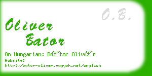 oliver bator business card